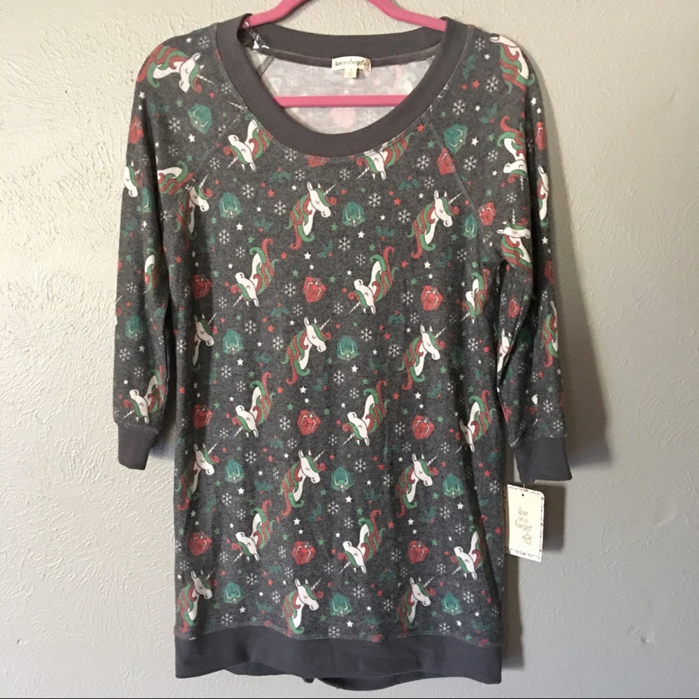 Christmas Unicorn Tunic for Ugly Sweater Party